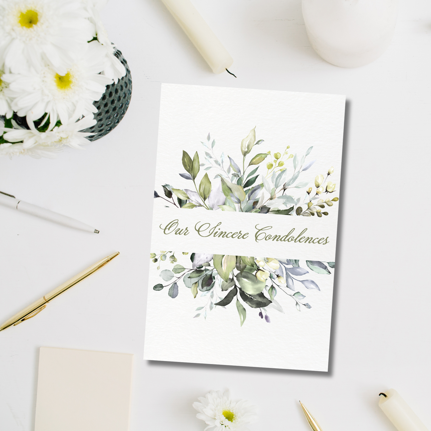 Greenery Spray Sympathy Card