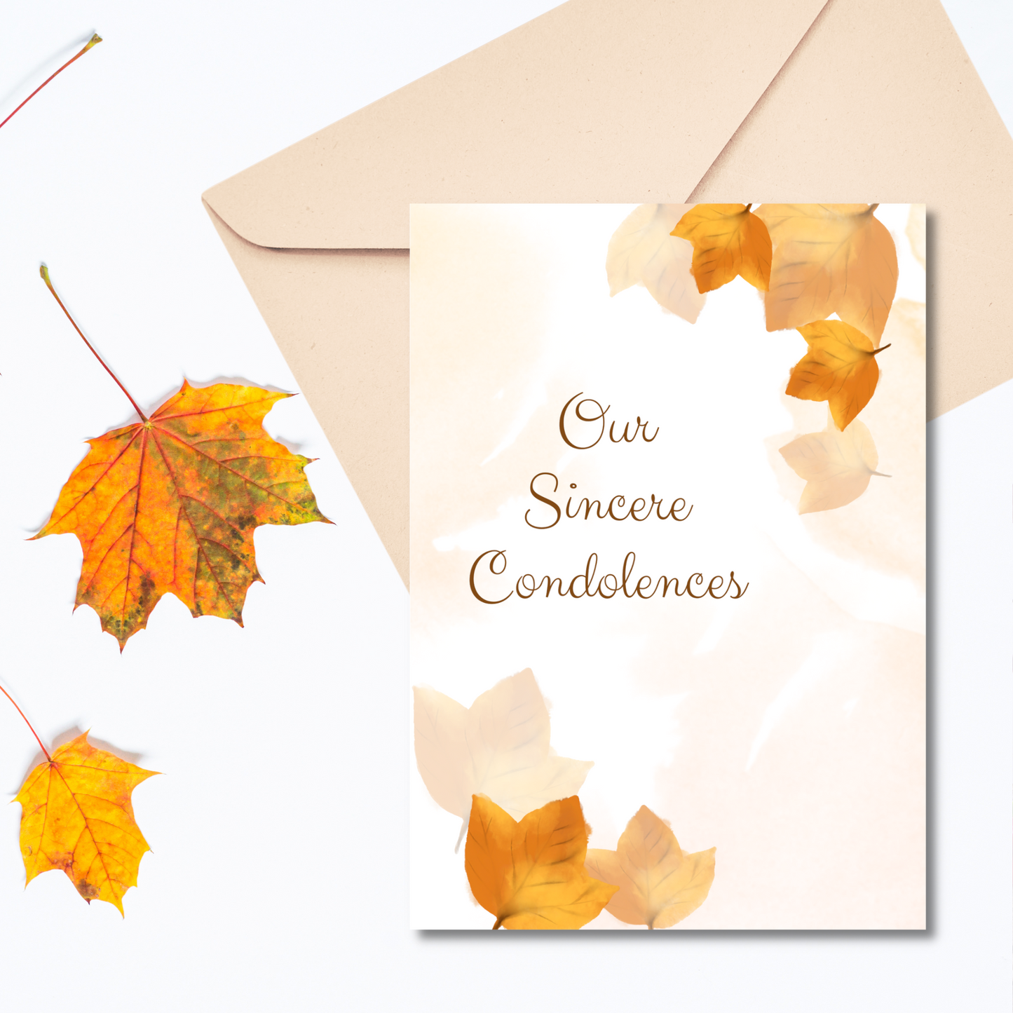 Autumn Leaves Sympathy Card