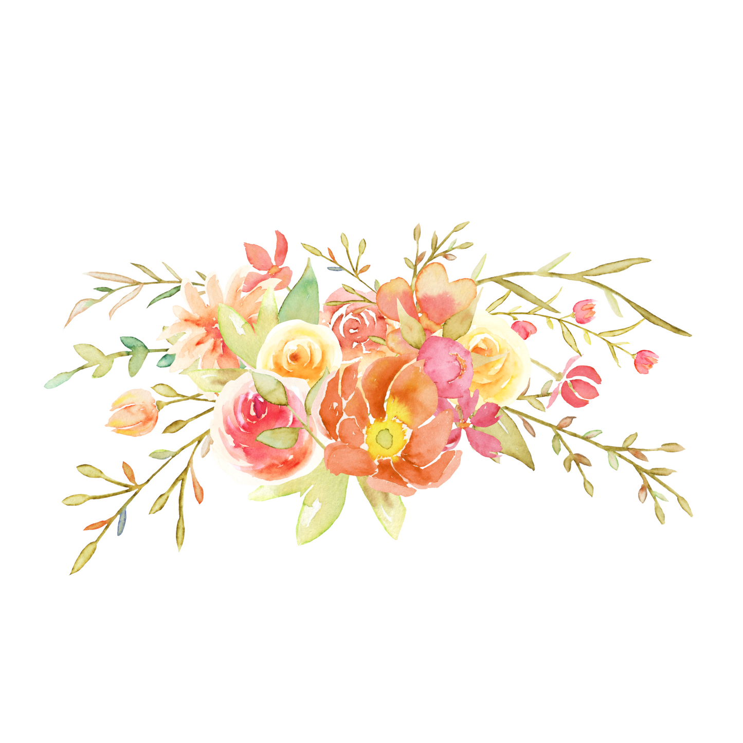 Rose Bouquet Printed Gift Tag