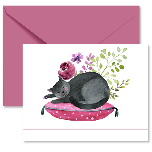 Sleeping Kitty Note Cards