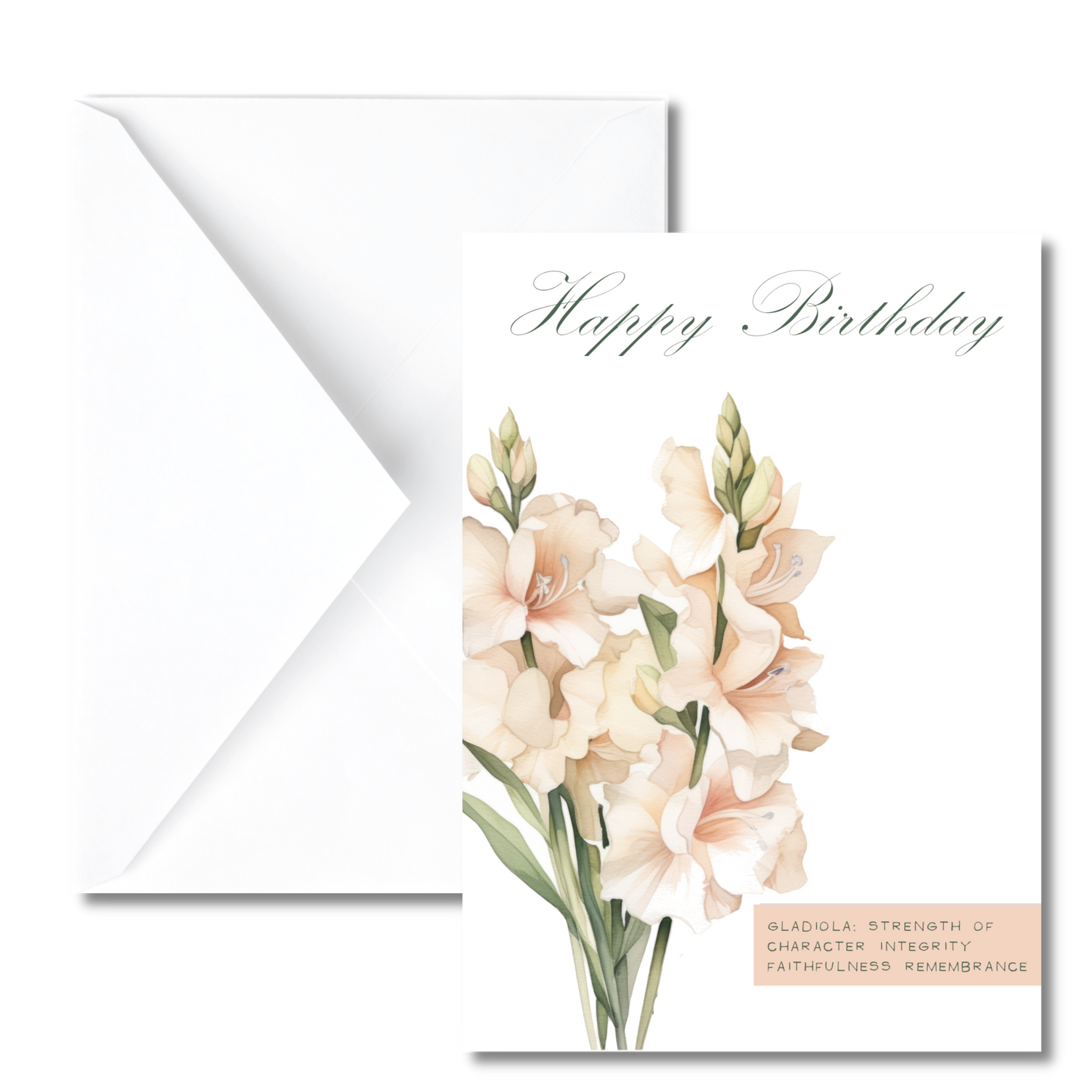 August Birth Flower Birthday Card