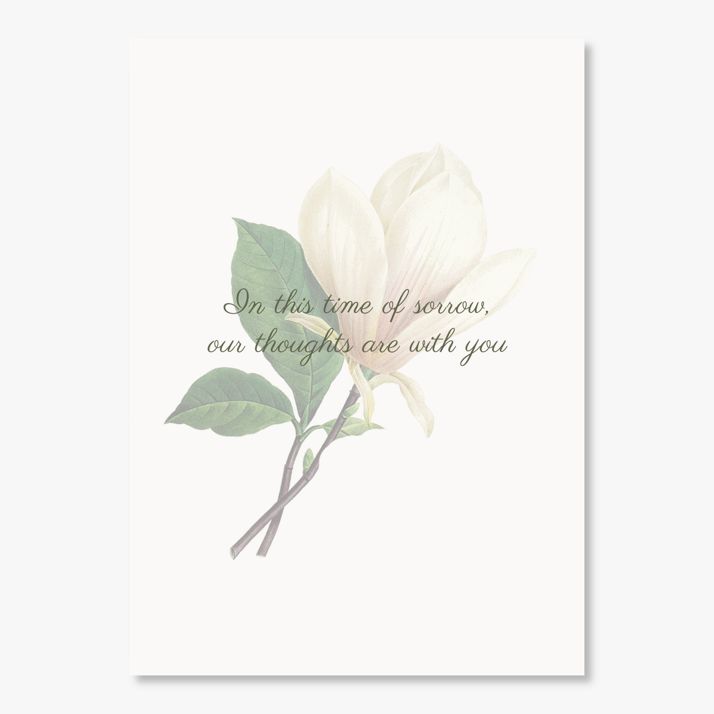 Faded Magnolia Sympathy Card