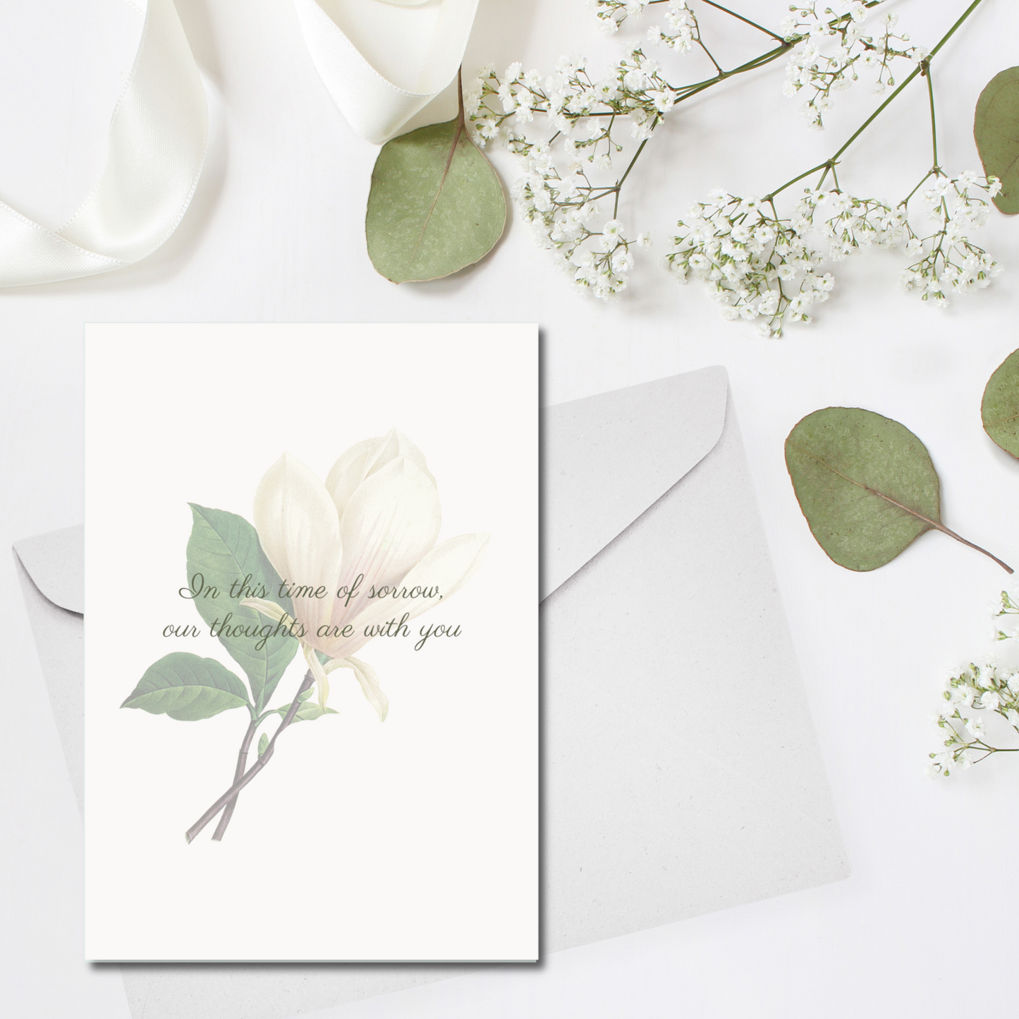 Faded Magnolia Sympathy Card