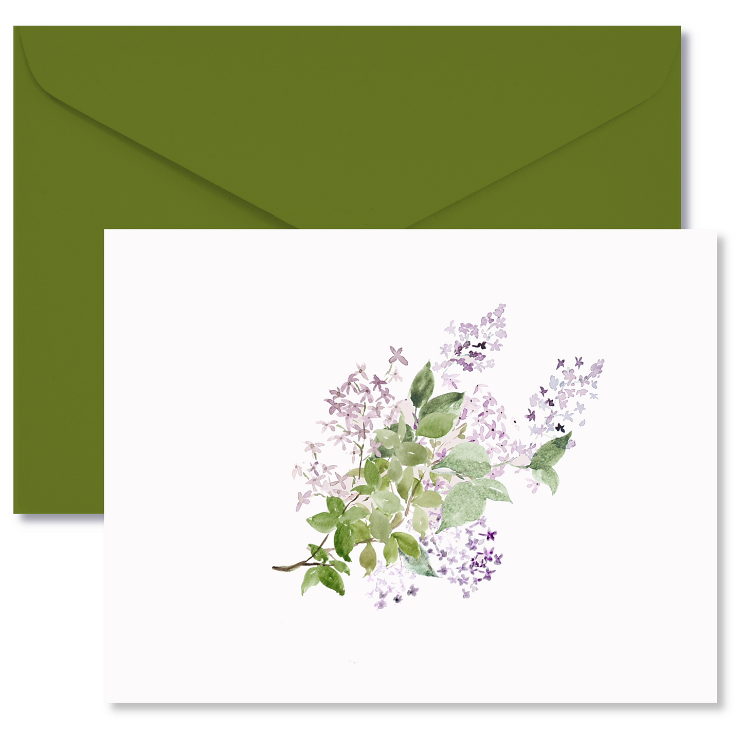 Lilac Bouquet Watercolor Note Cards
